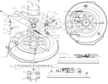 Deck Diagram and Parts List for CC30H (13AC21JDA10)(2023) Cub Cadet Lawn Tractor Accessories